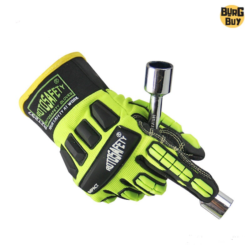 Gloves | Machinery Anti-Smash, TPR Anti-Collision Protective Gloves for Outdoor, Mechanic, Oil Mining, Rescue & Heavy Industry