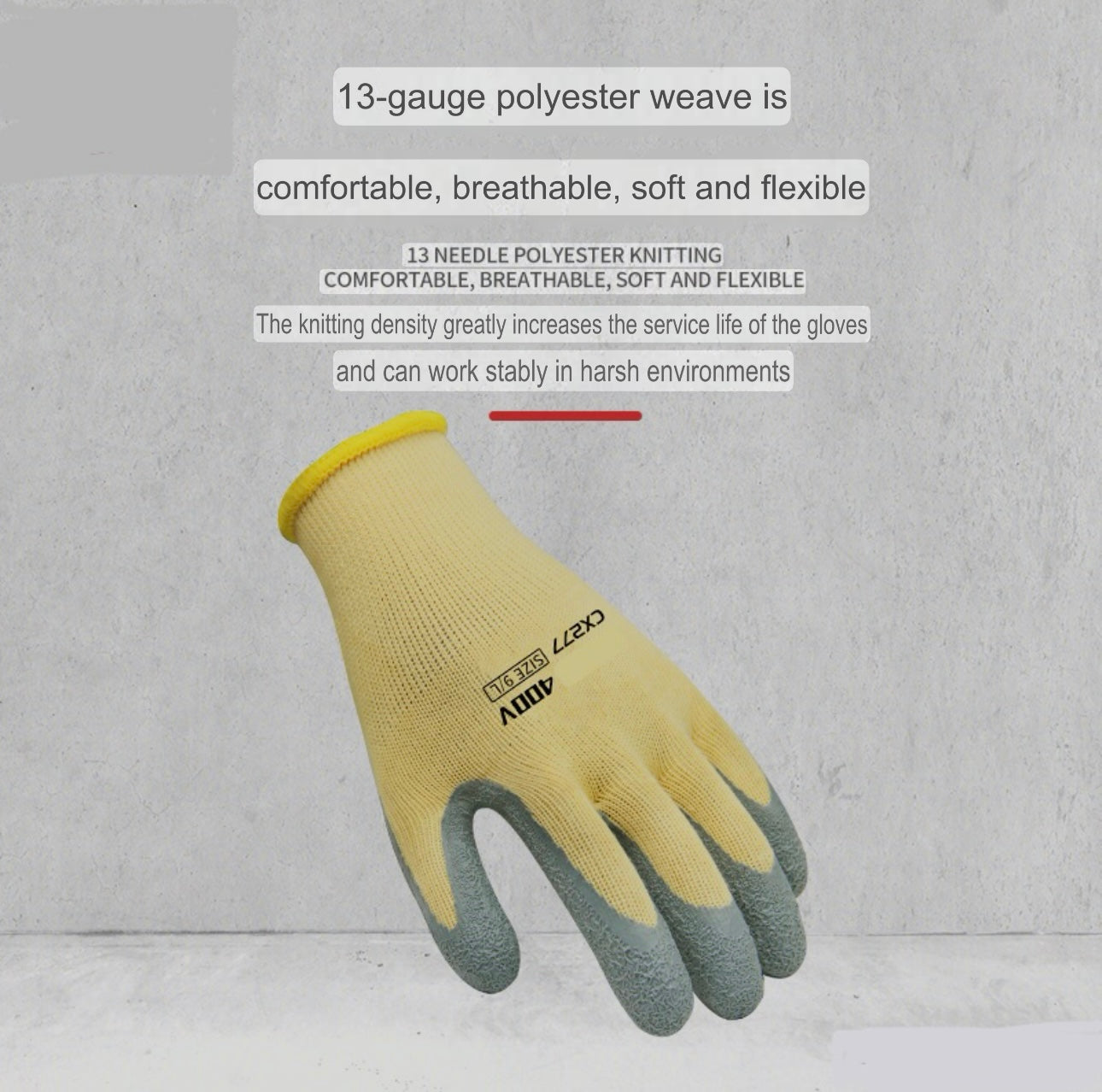 Gloves | 400V Insulating Rubber Gloves for Electricians – Wear-Resistant, Non-Slip, Flexible & Breathable for Electrical Work