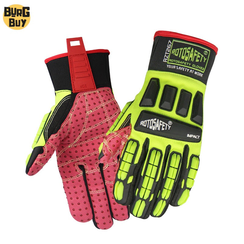 Gloves | Anti-Smash, Wear-Resistant, Shock-Absorbing Gloves for Mechanics, Oil Drilling, Rescue & Construction