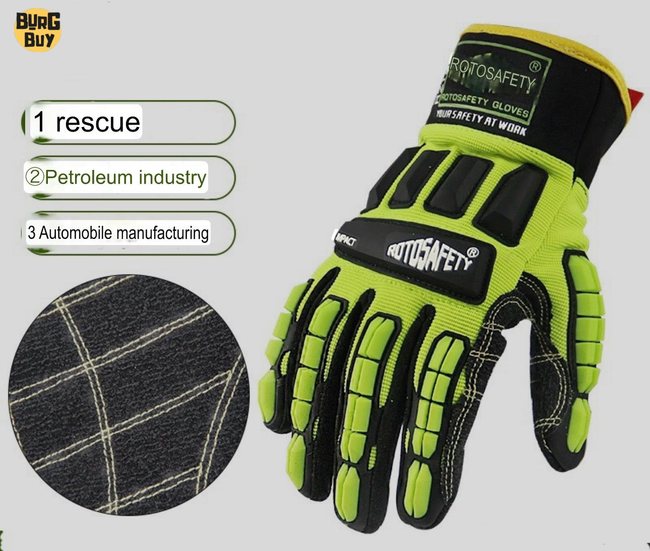 Gloves | Machinery Anti-Smash, TPR Anti-Collision Protective Gloves for Outdoor, Mechanic, Oil Mining, Rescue & Heavy Industry