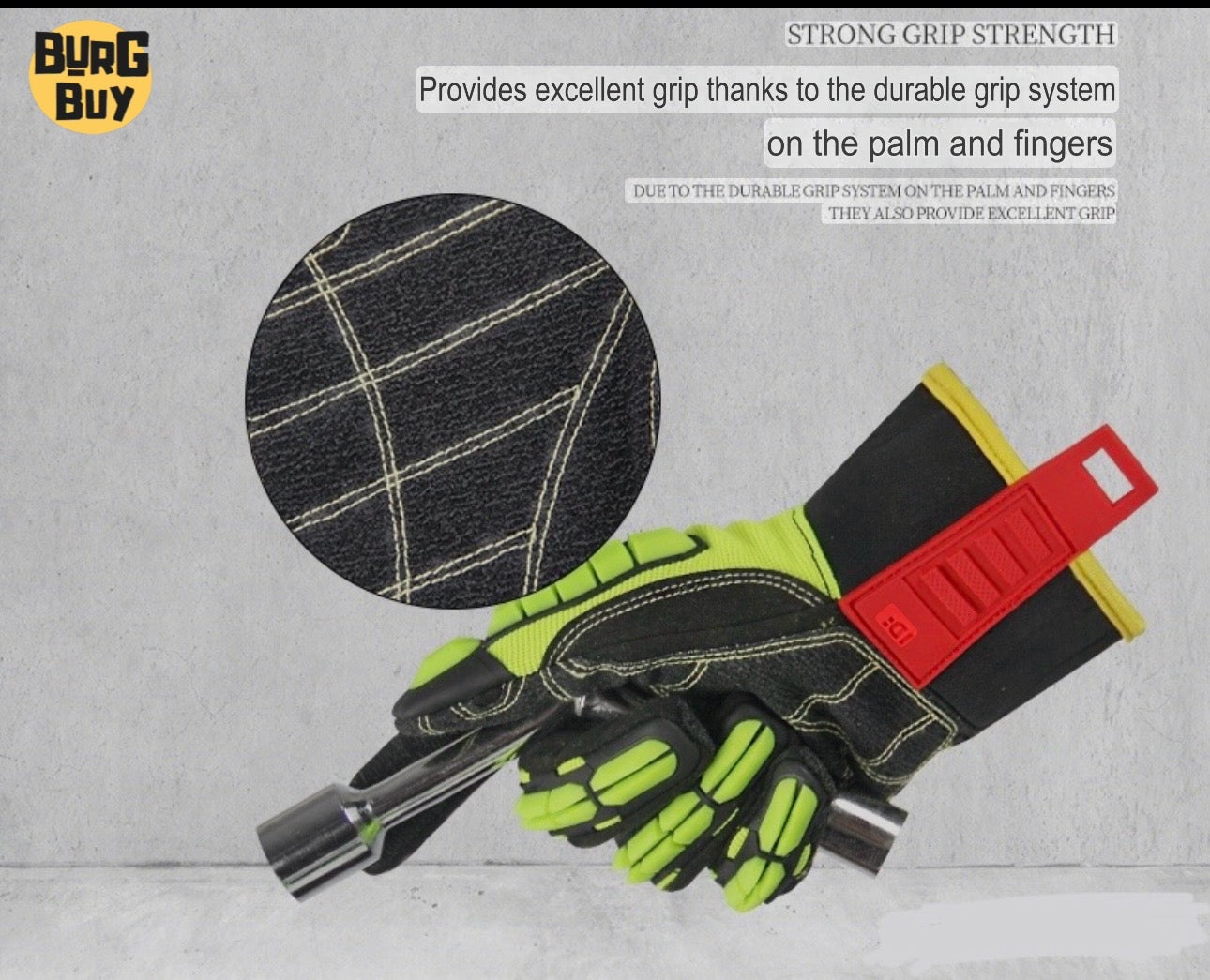 Gloves | Machinery Anti-Smash, TPR Anti-Collision Protective Gloves for Outdoor, Mechanic, Oil Mining, Rescue & Heavy Industry