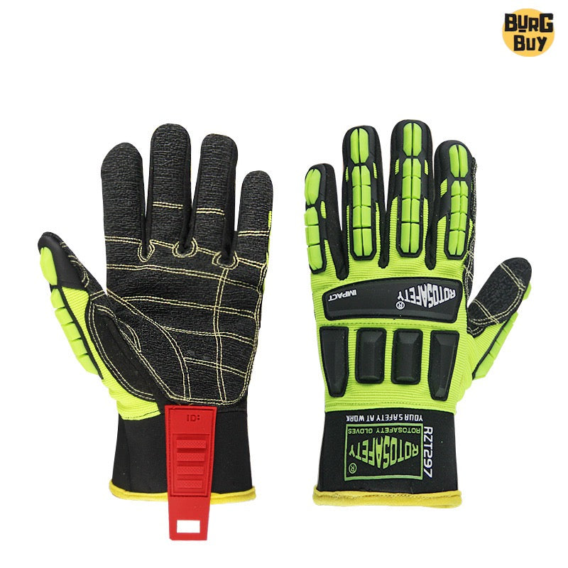 Gloves | Machinery Anti-Smash, TPR Anti-Collision Protective Gloves for Outdoor, Mechanic, Oil Mining, Rescue & Heavy Industry