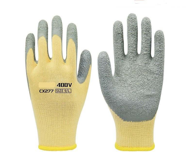 Gloves | 400V Insulating Rubber Gloves for Electricians – Wear-Resistant, Non-Slip, Flexible & Breathable for Electrical Work
