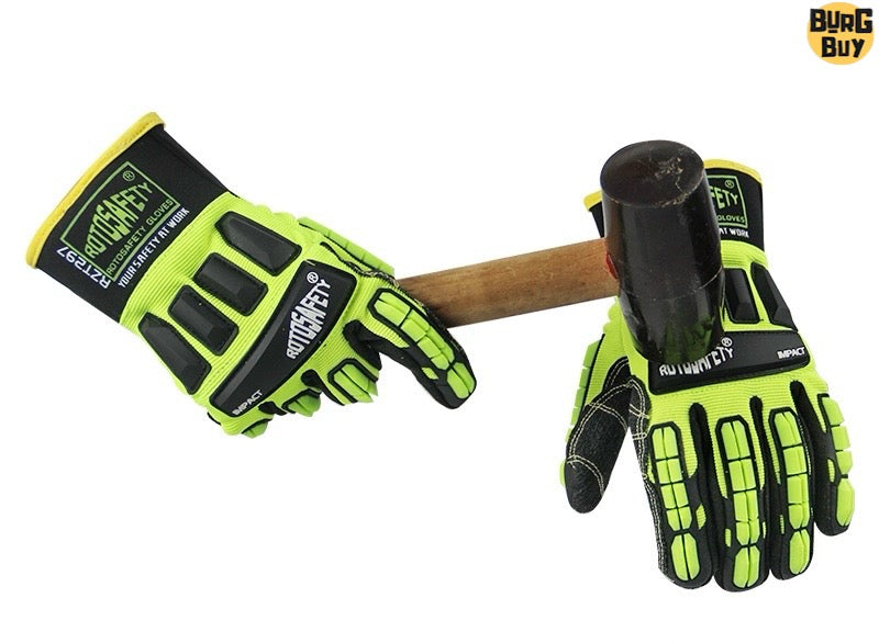Gloves | Machinery Anti-Smash, TPR Anti-Collision Protective Gloves for Outdoor, Mechanic, Oil Mining, Rescue & Heavy Industry