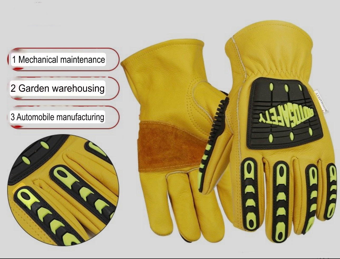Gloves | Cowhide Anti-Smash Gloves – Anti-Collision, Anti-Impact, Wear-Resistant, Heavy Industry, Oil Mining, Rescue, Mechanical Maintenance Gloves