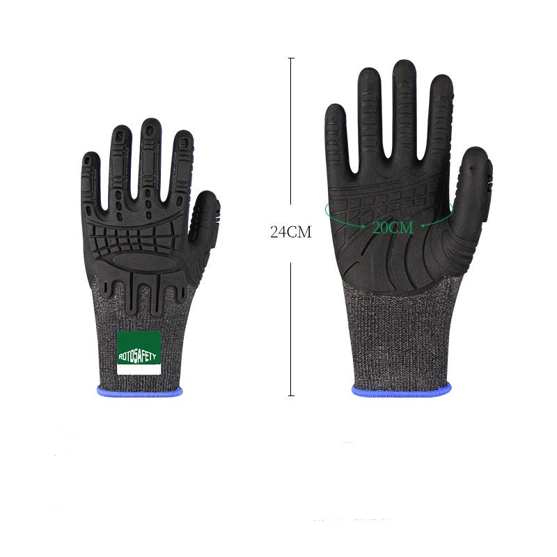 Gloves | TPE Anti-Smash Impact-Resistant Gloves – Soft, Comfortable, Non-Slip, Wear-Resistant, Shockproof Outdoor Labor Protection Gloves