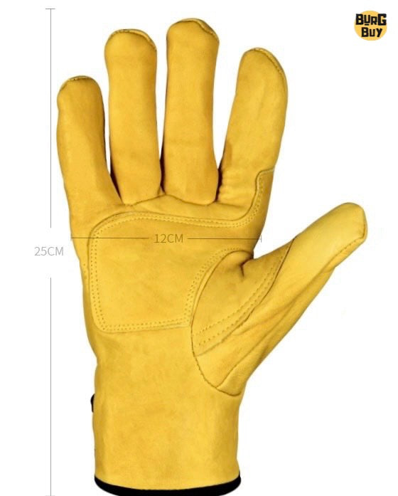 Sheepskin Welding Gloves | Soft Leather, Labor Protection Gloves for Welding, Machinery Maintenance, Gardening & Riding