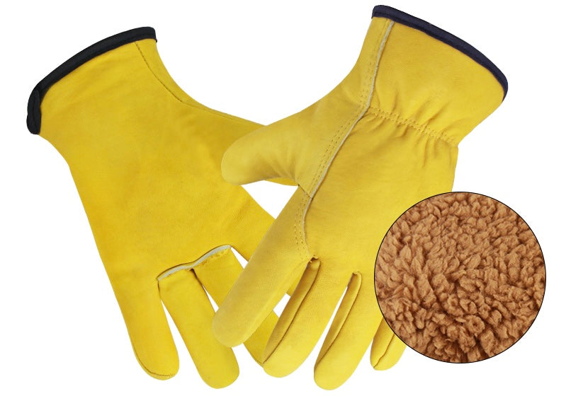 Gloves | Cold-Resistant, Long Plus Velvet Welding Gloves – Winter Thick, Warm, Anti-Scalding, Wear-Resistant, High-Temperature Resistant Cowhide Gloves