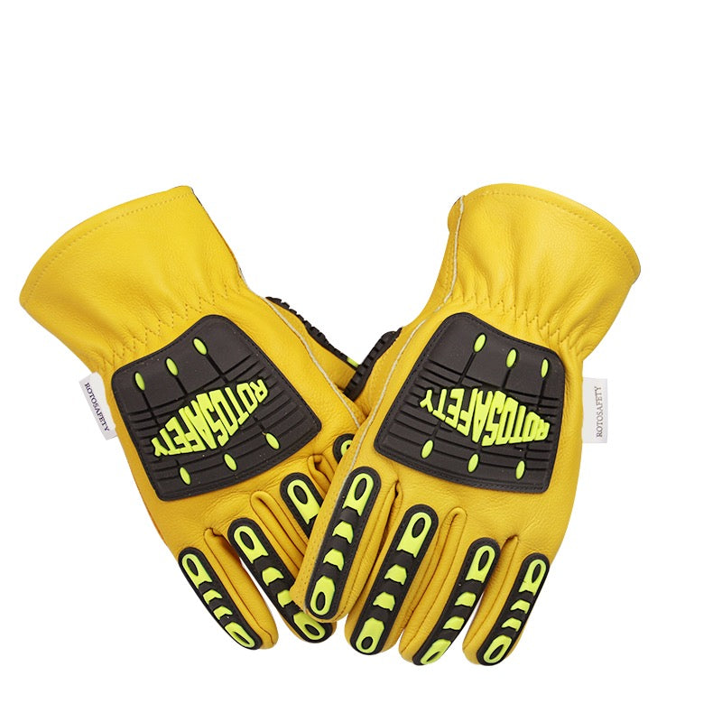 Gloves | Cowhide Anti-Smash Gloves – Anti-Collision, Anti-Impact, Wear-Resistant, Heavy Industry, Oil Mining, Rescue, Mechanical Maintenance Gloves