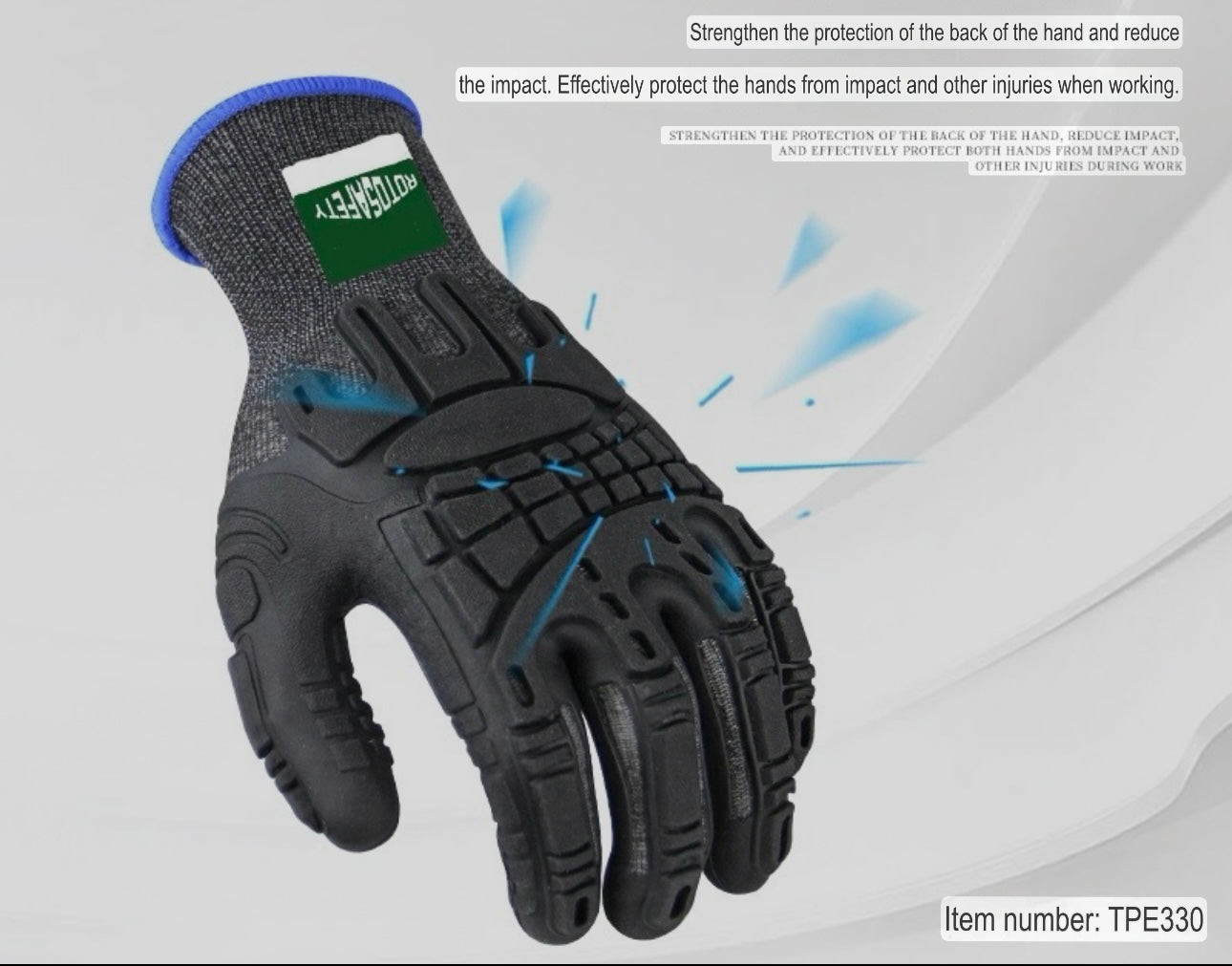 Gloves | TPE Anti-Smash Impact-Resistant Gloves – Soft, Comfortable, Non-Slip, Wear-Resistant, Shockproof Outdoor Labor Protection Gloves