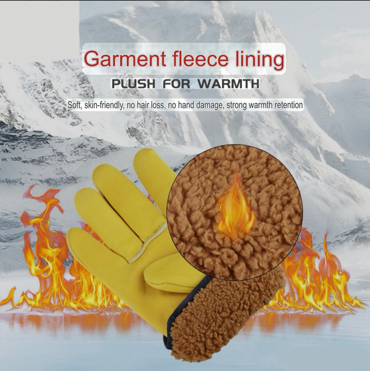 Gloves | Cold-Resistant, Long Plus Velvet Welding Gloves – Winter Thick, Warm, Anti-Scalding, Wear-Resistant, High-Temperature Resistant Cowhide Gloves