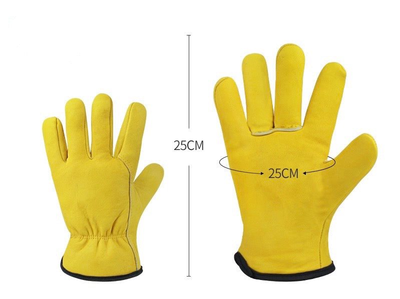 Gloves | Cold-Resistant, Long Plus Velvet Welding Gloves – Winter Thick, Warm, Anti-Scalding, Wear-Resistant, High-Temperature Resistant Cowhide Gloves