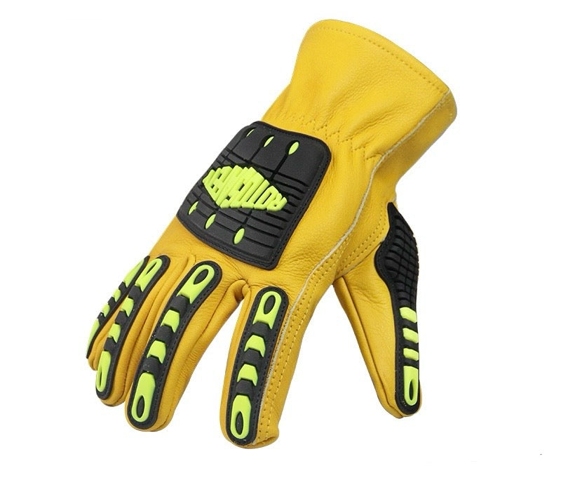 Gloves | Cowhide Anti-Smash Gloves – Anti-Collision, Anti-Impact, Wear-Resistant, Heavy Industry, Oil Mining, Rescue, Mechanical Maintenance Gloves