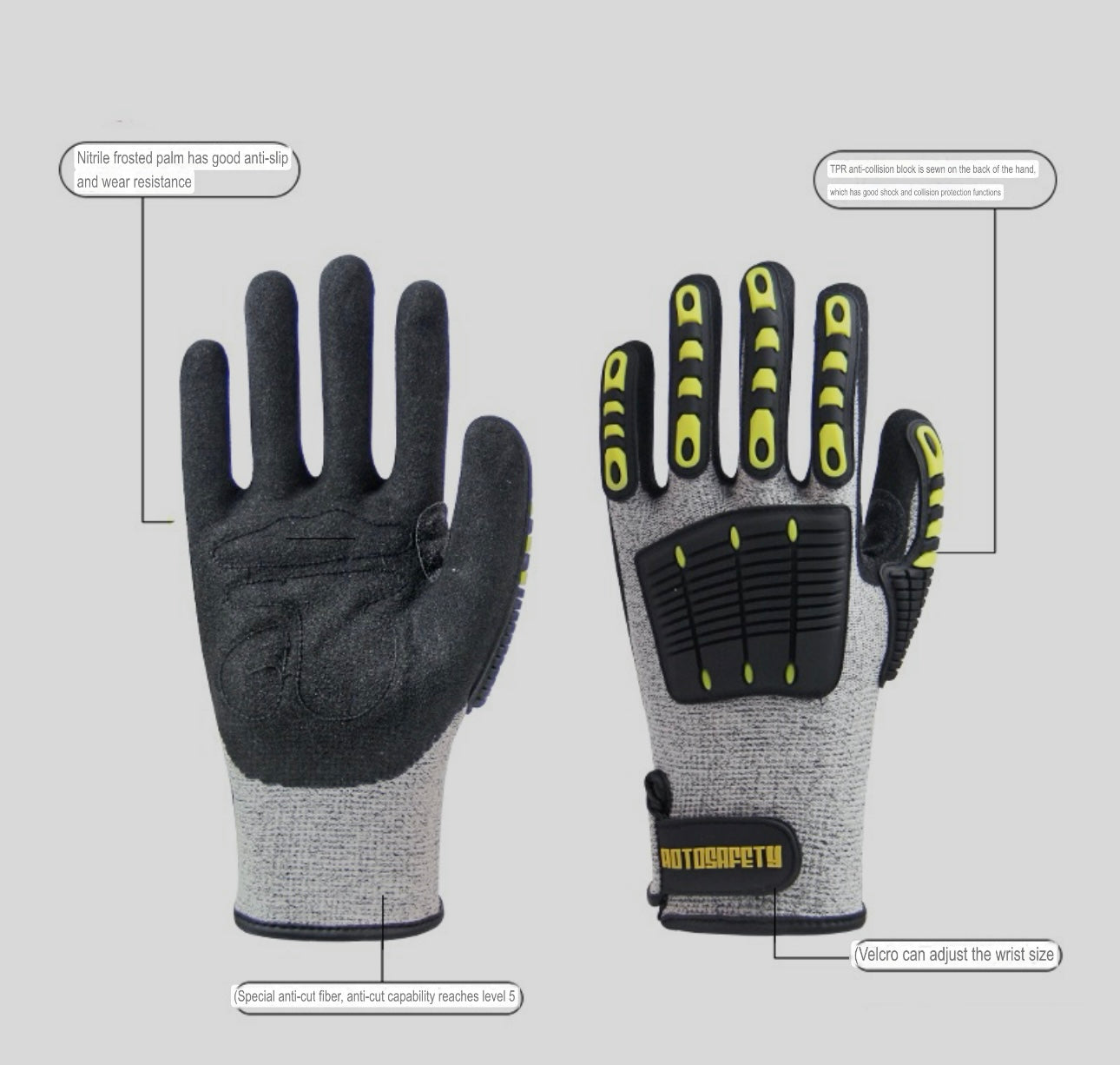 Gloves | Anti-Cutting, Anti-Smashing, Durable for Glass Factory, Mechanical Processing & More